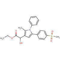 1005451-44-4 ethyl 2-hydroxy-2-[2-methyl-5-(4-methylsulfonylphenyl)-1-phenylpyrrol-3-yl]acetate chemical structure