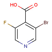 955372-86-8 3-bromo-5-fluoropyridine-4-carboxylic acid chemical structure