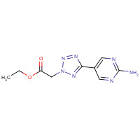 1241898-02-1 ethyl 2-[5-(2-aminopyrimidin-5-yl)tetrazol-2-yl]acetate chemical structure