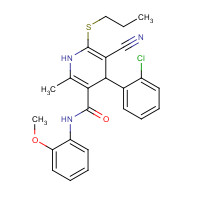 330558-01-5 4-(2-chlorophenyl)-5-cyano-N-(2-methoxyphenyl)-2-methyl-6-propylsulfanyl-1,4-dihydropyridine-3-carboxamide chemical structure