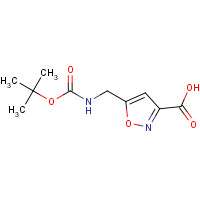 138742-19-5 5-[[(2-methylpropan-2-yl)oxycarbonylamino]methyl]-1,2-oxazole-3-carboxylic acid chemical structure
