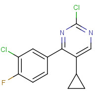 1341200-68-7 2-chloro-4-(3-chloro-4-fluorophenyl)-5-cyclopropylpyrimidine chemical structure