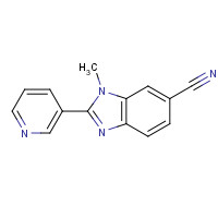 864274-91-9 3-methyl-2-pyridin-3-ylbenzimidazole-5-carbonitrile chemical structure