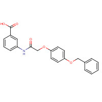 649774-06-1 3-[[2-(4-phenylmethoxyphenoxy)acetyl]amino]benzoic acid chemical structure