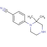 1263388-00-6 4-(2,2-dimethylpiperazin-1-yl)benzonitrile chemical structure