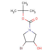1017782-17-0 tert-butyl 3-bromo-4-hydroxypyrrolidine-1-carboxylate chemical structure