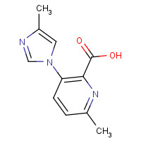 1228431-34-2 6-methyl-3-(4-methylimidazol-1-yl)pyridine-2-carboxylic acid chemical structure