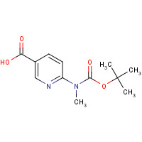 365413-11-2 6-[methyl-[(2-methylpropan-2-yl)oxycarbonyl]amino]pyridine-3-carboxylic acid chemical structure