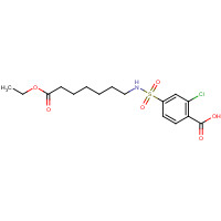 1552310-41-4 2-chloro-4-[(7-ethoxy-7-oxoheptyl)sulfamoyl]benzoic acid chemical structure