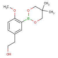 1374135-97-3 2-[3-(5,5-dimethyl-1,3,2-dioxaborinan-2-yl)-4-methoxyphenyl]ethanol chemical structure