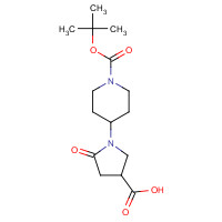 937601-51-9 1-[1-[(2-methylpropan-2-yl)oxycarbonyl]piperidin-4-yl]-5-oxopyrrolidine-3-carboxylic acid chemical structure