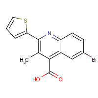 354537-98-7 6-bromo-3-methyl-2-thiophen-2-ylquinoline-4-carboxylic acid chemical structure