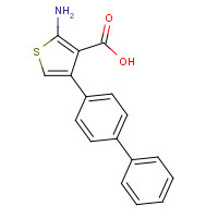 899688-14-3 2-amino-4-(4-phenylphenyl)thiophene-3-carboxylic acid chemical structure
