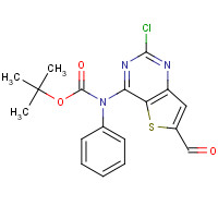 1235451-11-2 tert-butyl N-(2-chloro-6-formylthieno[3,2-d]pyrimidin-4-yl)-N-phenylcarbamate chemical structure