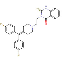 120166-69-0 3-[2-[4-[bis(4-fluorophenyl)methylidene]piperidin-1-yl]ethyl]-2-sulfanylidene-1H-quinazolin-4-one chemical structure