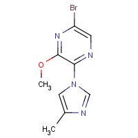 1240469-32-2 5-bromo-3-methoxy-2-(4-methylimidazol-1-yl)pyrazine chemical structure