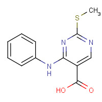 857200-26-1 4-anilino-2-methylsulfanylpyrimidine-5-carboxylic acid chemical structure