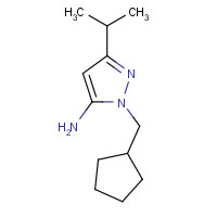 1217421-49-2 2-(cyclopentylmethyl)-5-propan-2-ylpyrazol-3-amine chemical structure