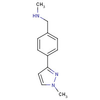 179873-47-3 N-methyl-1-[4-(1-methylpyrazol-3-yl)phenyl]methanamine chemical structure