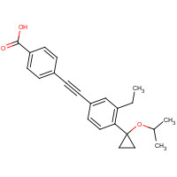 345963-66-8 4-[2-[3-ethyl-4-(1-propan-2-yloxycyclopropyl)phenyl]ethynyl]benzoic acid chemical structure