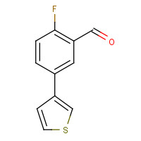 298220-85-6 2-fluoro-5-thiophen-3-ylbenzaldehyde chemical structure