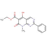 1253791-89-7 ethyl 5-hydroxy-8-methyl-7-oxo-2-phenylpyrido[2,3-d]pyrimidine-6-carboxylate chemical structure