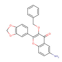 1187016-71-2 6-amino-2-(1,3-benzodioxol-5-yl)-3-phenylmethoxychromen-4-one chemical structure