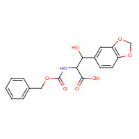 88282-10-4 3-(1,3-benzodioxol-5-yl)-3-hydroxy-2-(phenylmethoxycarbonylamino)propanoic acid chemical structure