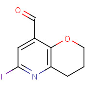 1261365-84-7 6-iodo-3,4-dihydro-2H-pyrano[3,2-b]pyridine-8-carbaldehyde chemical structure