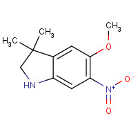 1116230-50-2 5-methoxy-3,3-dimethyl-6-nitro-1,2-dihydroindole chemical structure