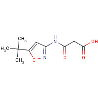 827029-19-6 3-[(5-tert-butyl-1,2-oxazol-3-yl)amino]-3-oxopropanoic acid chemical structure