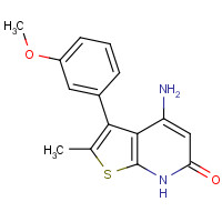 1312594-40-3 4-amino-3-(3-methoxyphenyl)-2-methyl-7H-thieno[2,3-b]pyridin-6-one chemical structure