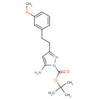 1035270-75-7 tert-butyl 5-amino-3-[2-(3-methoxyphenyl)ethyl]pyrazole-1-carboxylate chemical structure