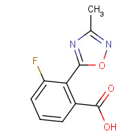 1293285-18-3 3-fluoro-2-(3-methyl-1,2,4-oxadiazol-5-yl)benzoic acid chemical structure