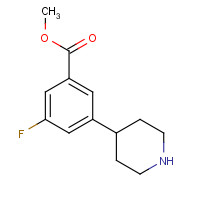 881493-49-8 methyl 3-fluoro-5-piperidin-4-ylbenzoate chemical structure