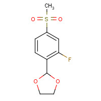 1346597-53-2 2-(2-fluoro-4-methylsulfonylphenyl)-1,3-dioxolane chemical structure