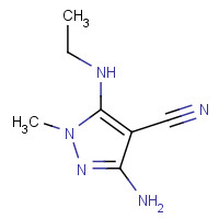 512845-63-5 3-amino-5-(ethylamino)-1-methylpyrazole-4-carbonitrile chemical structure