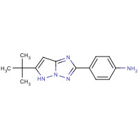 152828-25-6 4-(6-tert-butyl-5H-pyrazolo[1,5-b][1,2,4]triazol-2-yl)aniline chemical structure