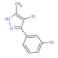 1240309-82-3 4-bromo-3-(3-bromophenyl)-5-methyl-1H-pyrazole chemical structure
