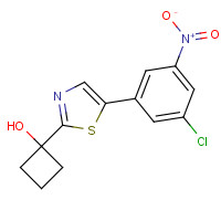 1312536-74-5 1-[5-(3-chloro-5-nitrophenyl)-1,3-thiazol-2-yl]cyclobutan-1-ol chemical structure