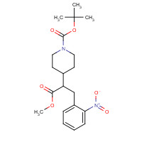 885609-25-6 tert-butyl 4-[1-methoxy-3-(2-nitrophenyl)-1-oxopropan-2-yl]piperidine-1-carboxylate chemical structure