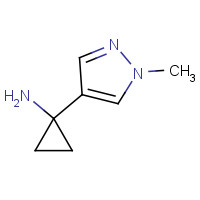 1338494-61-3 1-(1-methylpyrazol-4-yl)cyclopropan-1-amine chemical structure