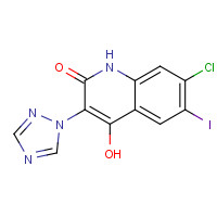 1398340-15-2 7-chloro-4-hydroxy-6-iodo-3-(1,2,4-triazol-1-yl)-1H-quinolin-2-one chemical structure