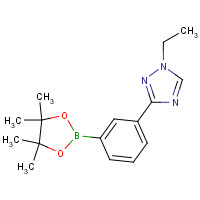 1314390-72-1 1-ethyl-3-[3-(4,4,5,5-tetramethyl-1,3,2-dioxaborolan-2-yl)phenyl]-1,2,4-triazole chemical structure