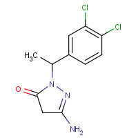 55294-15-0 5-amino-2-[1-(3,4-dichlorophenyl)ethyl]-4H-pyrazol-3-one chemical structure