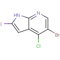 876343-87-2 5-bromo-4-chloro-2-iodo-1H-pyrrolo[2,3-b]pyridine chemical structure