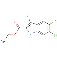 1245644-30-7 ethyl 3-bromo-6-chloro-5-fluoro-1H-indole-2-carboxylate chemical structure