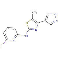 1235312-65-8 N-(6-iodopyridin-2-yl)-5-methyl-4-(1H-pyrazol-4-yl)-1,3-thiazol-2-amine chemical structure