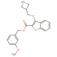 1443208-14-7 (3-methoxyphenyl)methyl 3-(azetidin-3-ylmethoxy)-1-benzothiophene-2-carboxylate chemical structure