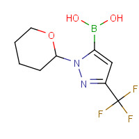 1141878-45-6 [2-(oxan-2-yl)-5-(trifluoromethyl)pyrazol-3-yl]boronic acid chemical structure